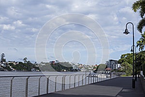 Lakeside Walkway on a Summer Day