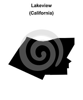 Lakeview outline map