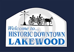 Lakewood New Jersey with blue background