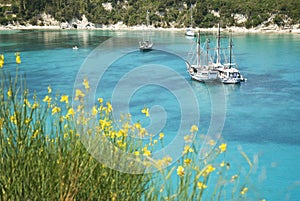 Lakka harbour in Paxos Greece. photo