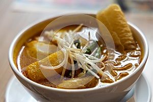 Laksa noodle on the table