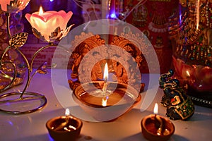 Lakshmi Ganesha pooja on Diwali festival