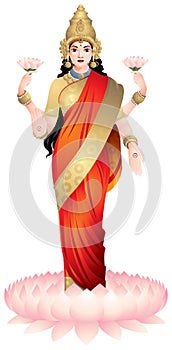 Lakshmi, the Hindu goddess photo