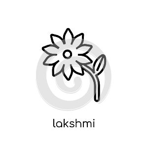 Lakshmi icon. Trendy modern flat linear vector Lakshmi icon on w