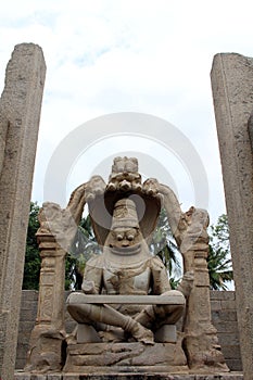 The Lakshmi Narasimha and Badavilinga Temple, in Hampi