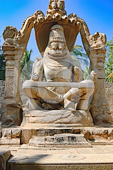 Lakshmi Narasimha statue in Hampi, India