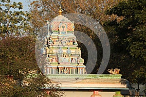 Lakshmiramana Swamy temple at dusk photo