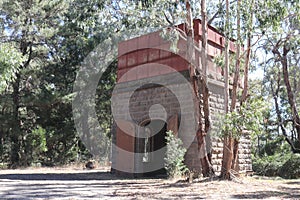 Lal Lal railway stations old bluestone and metal water tank f