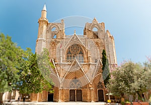 Lala Mustafa Pasha Mosque (formerly St. Nicholas Cathedral), Famagusta, Northern Cyprus. photo