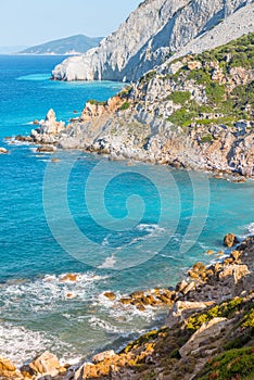 Lalaria Beach, Skiathos, Greece. landscape.