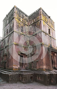 Lalibela ancient rock-hewn monolithic churches landmark heritage site in ethiopia