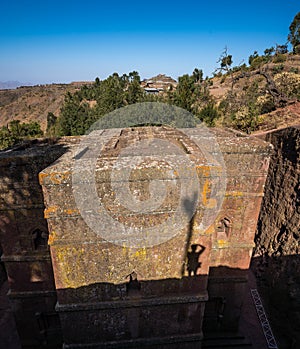 Lalibela, Ethiopia. Famous Rock-Hewn Church of Saint George - Bete Giyorgis