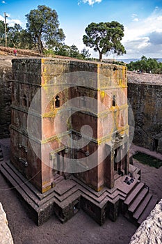 Lalibela, Ethiopia. Famous Rock-Hewn Church of Saint George - Bete Giyorgis