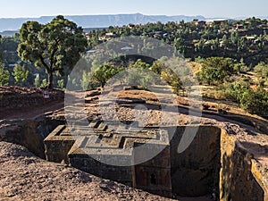 Lalibela, Ethiopia. Famous Rock-Hewn Church of Saint George - Bete Giyorgis