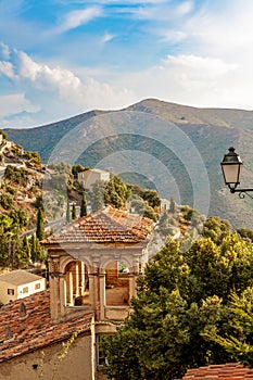 Lama, a hilltop town nestled in the mountains. Balagne,Corsica, France. Lama, a picturesque hillside village in Balagne, Corsica