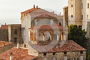 Lama, a hilltop town nestled in the mountains. Balagne,Corsica, France. Lama, a picturesque hillside village in Balagne, Corsica