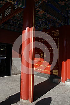 Red Door with the Brass Buttons, Beijing China