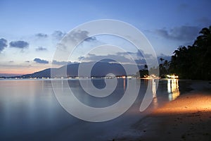 Lamai beach sunset koh samui night thailand