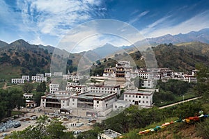 Lamaism temple under the blue sky photo