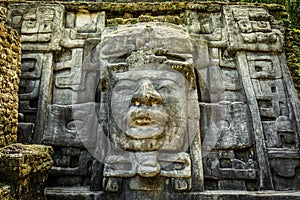 Lamanai archaeological reserve mayan Mask Temple in Belize