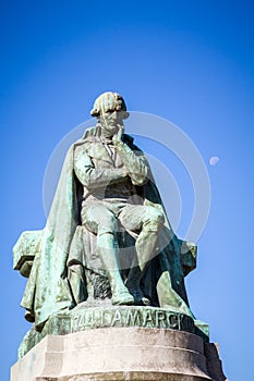 Lamarck statue in the Jardin des plantes Park, Paris, France