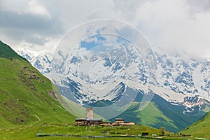 Lamaria old church in village Ushguli