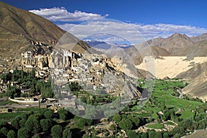 Lamayuru buddhist monastery and village in Ladakh