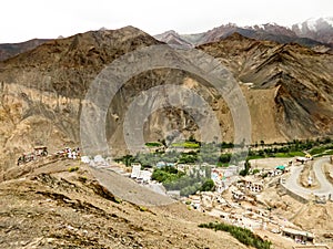 Lamayuru in the middle of the Himalaya mountain range