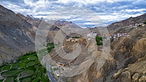 Lamayuru Monastery or Gompa is a tibetan style buddhist monastery in Lamayuru village in Ladakh, north India