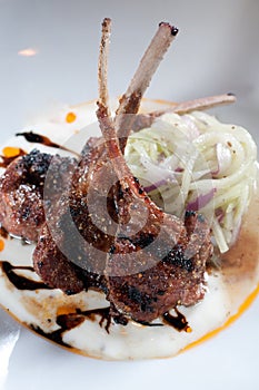 Lamb chop appetizer