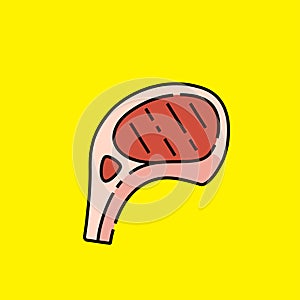 Lamb chop icon