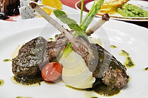 Lamb chops photo