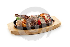 Lamb Chops and Vegetables