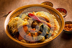 lamb couscous with mixed vegetables