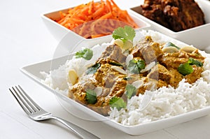 Lamb curry with rice