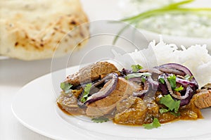 Lamb curry with rice