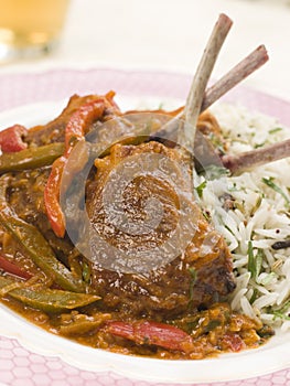 Lamb Cutlet Jalfrezi with Fragrant Pilau photo