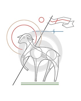 Lamb of God symbol illustration