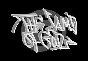 THE LAMB OF GOD word 3D graffiti tag