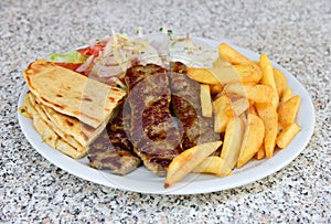 Lamb kebab plate