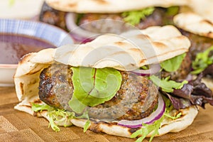 Lamb Kebabs in Flatbread