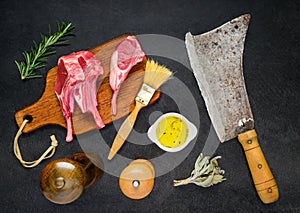 Lamb Rib Chops with Ingredients