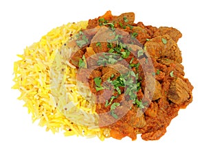 Lamb Rogan Josh Curry With Rice