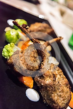 Lamb served in a restaurant in Italy