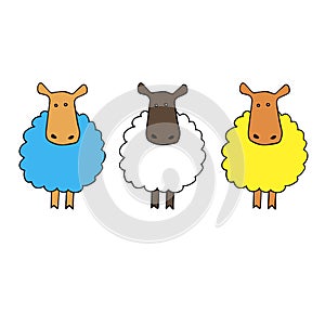 Lamb sheep animal illustration cute farm wool mammal whit