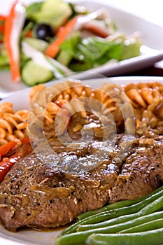 Lamb Steak with macarroni