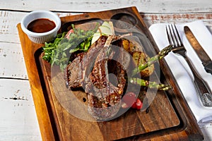 lambchops on a plate