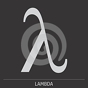 Lambda Greek letter icon