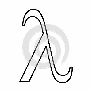 Lambda greek letter icon