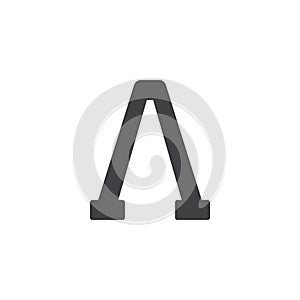 Lambda letter vector icon
